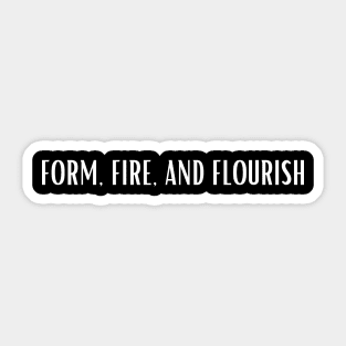 Pottery Form Fire And Flourish Sticker